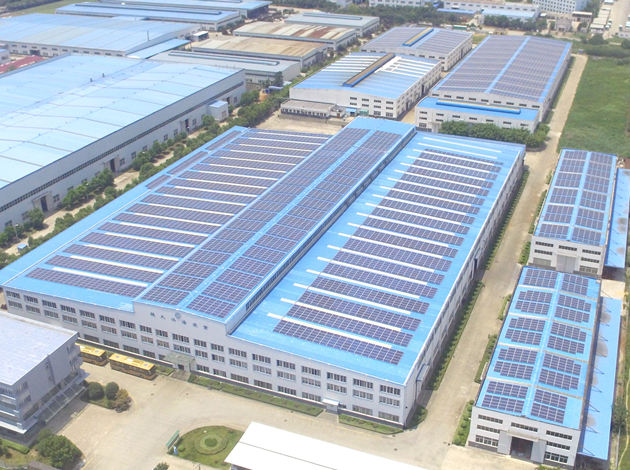 مضخة جيانغهاي - 3.1 ميجا وات نظام الطاقة الشمسية على السطح الصناعي